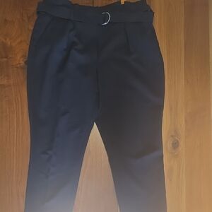 White House Black Market Black Belted Trousers